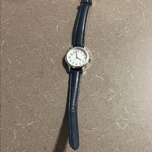 tck Ladies Blue Leather Strap Watch - works